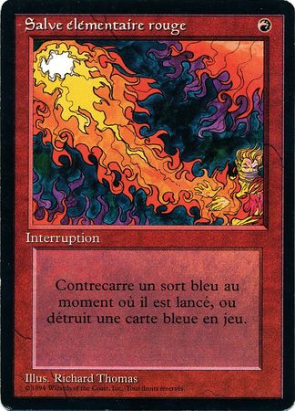 Red Elemental Blast [Revised Edition - Black Border] (French)