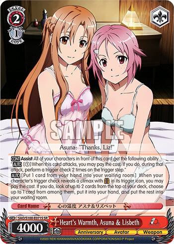 Heart's Warmth, Asuna & Lisbeth (SR) - Sword Art Online Animation 10th Anniversary (SAO/S100)