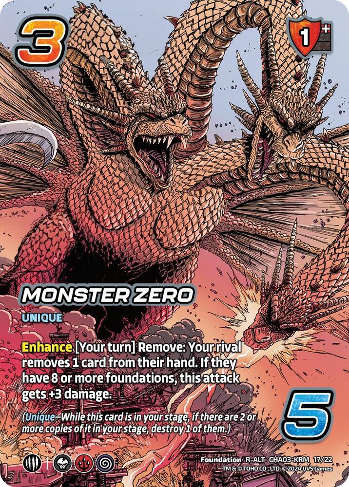 Monster Zero (Alternate Art) [Challenger Series: Godzilla]