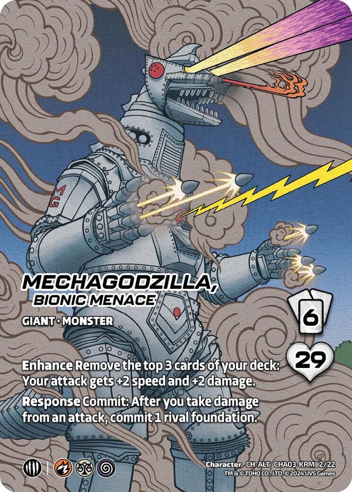 Mechagodzilla, Bionic Menace (Alternate Art) [Challenger Series: Godzilla]