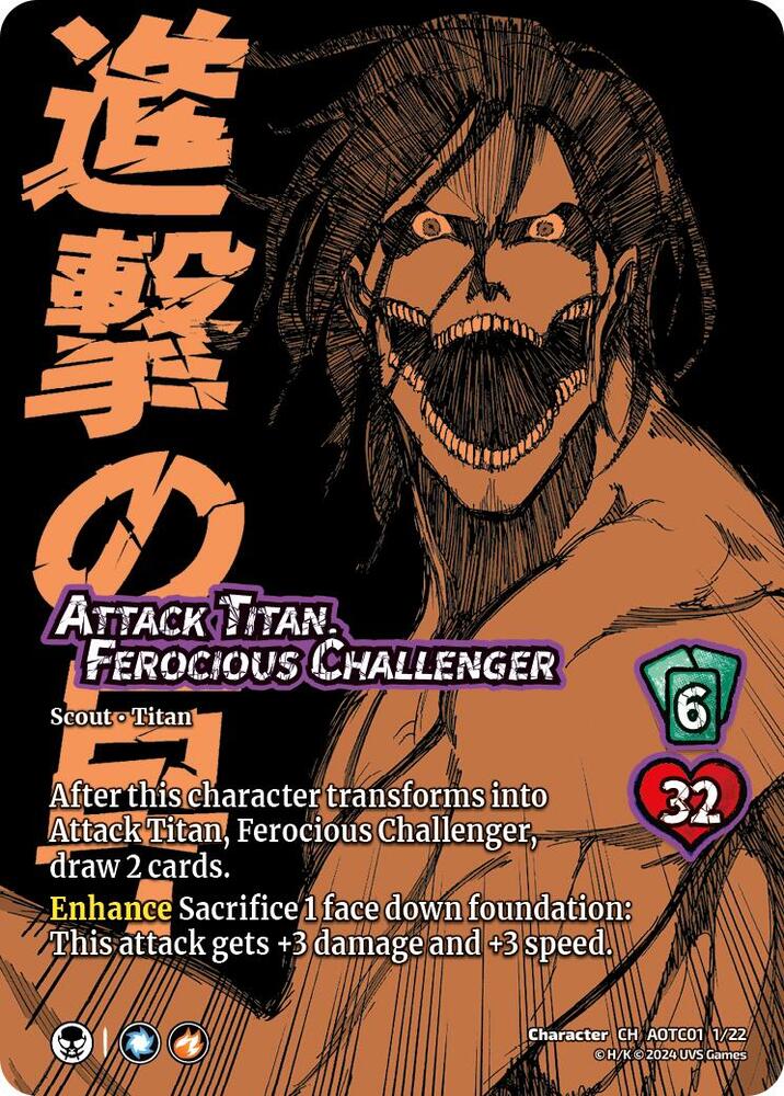 Eren Yeager, Promising Scout // Attack Titan, Ferocious Challenger [Challenger Series: Attack on Titan - Battle for Humanity]