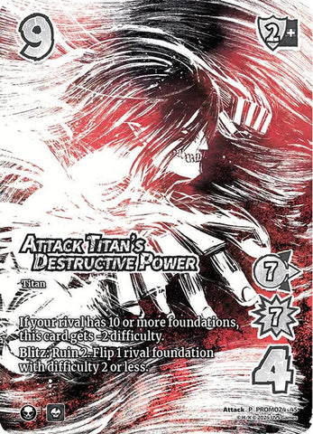 Attack Titan's Destructive Power (Alternate Art) (Prerelease) [Attack on Titan - Battle for Humanity]