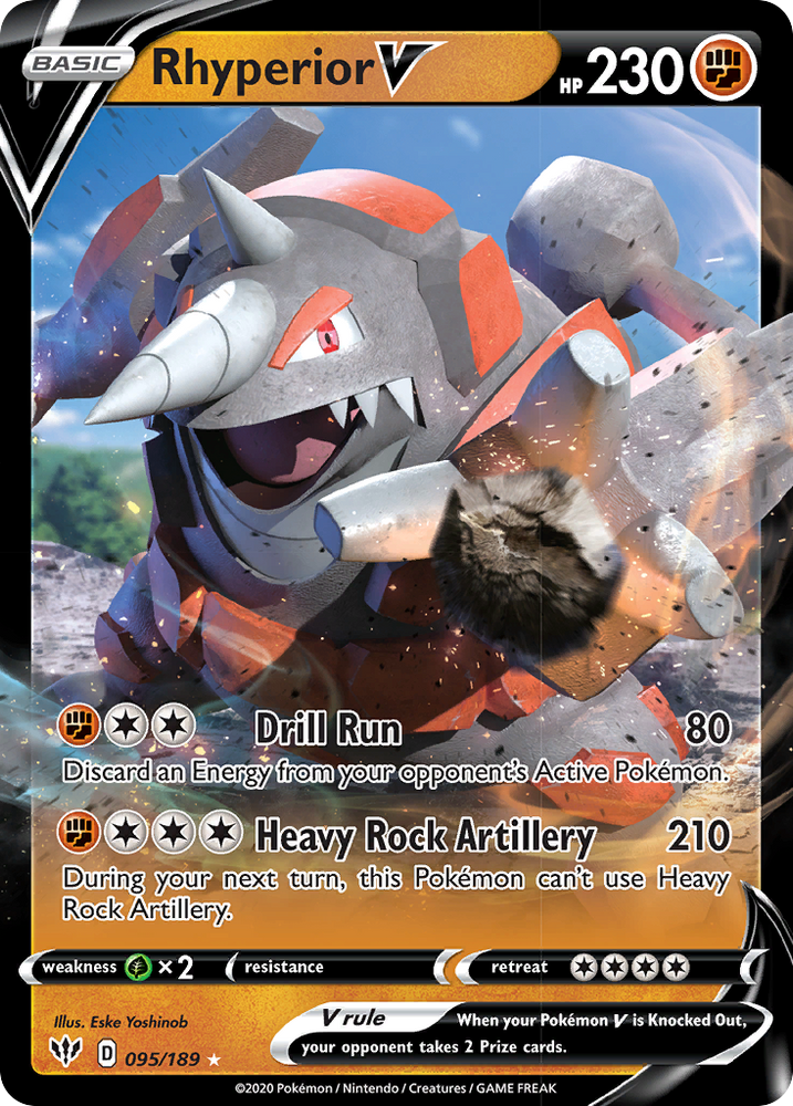 BCCG Graded - Rhyperior V (095/189) [Sword & Shield: Darkness Ablaze]