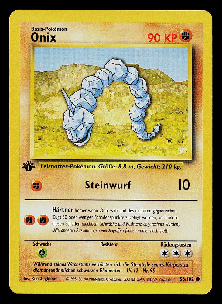 Onix (56/102) 1st Edition [German Pokemon Card]